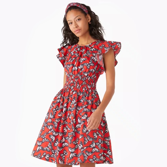 ♠️Kate Spade Butterfly Print Blake Mini Dress NWT - Picture 1 of 7